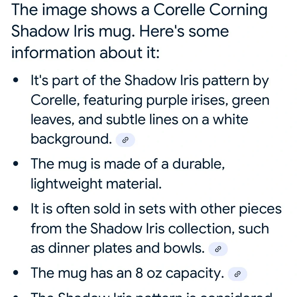 Set of 4 Corelle Corning Shadow Iris Coffee Cups Mugs 8 ounces Vintage Dishes